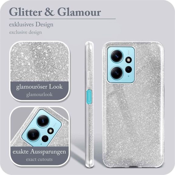 ONEFLOW Glitter Case Redmi Note 12 (4G) mit Glitzer Look – Weiteres Produktbild 2