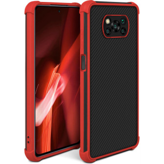 moex moex Leap Case Poco X3 NFC mit Kanten- & Kameraschutz – Black Fire