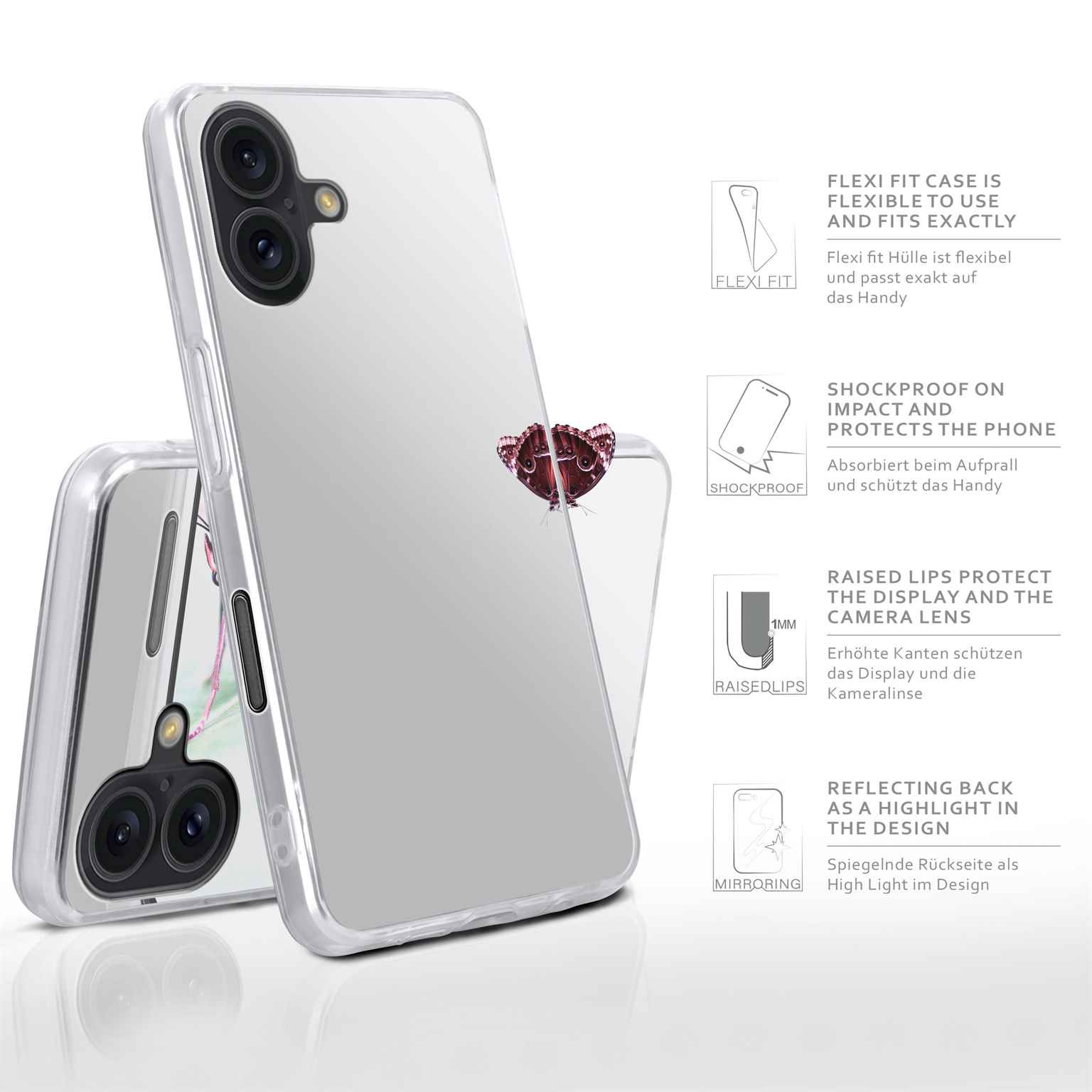 moex Mirror Case iPhone 16 Spiegelhülle – Weiteres Produktbild 2 moex Mirror Case iPhone 16 Spiegelhülle – Weiteres Produktbild 2