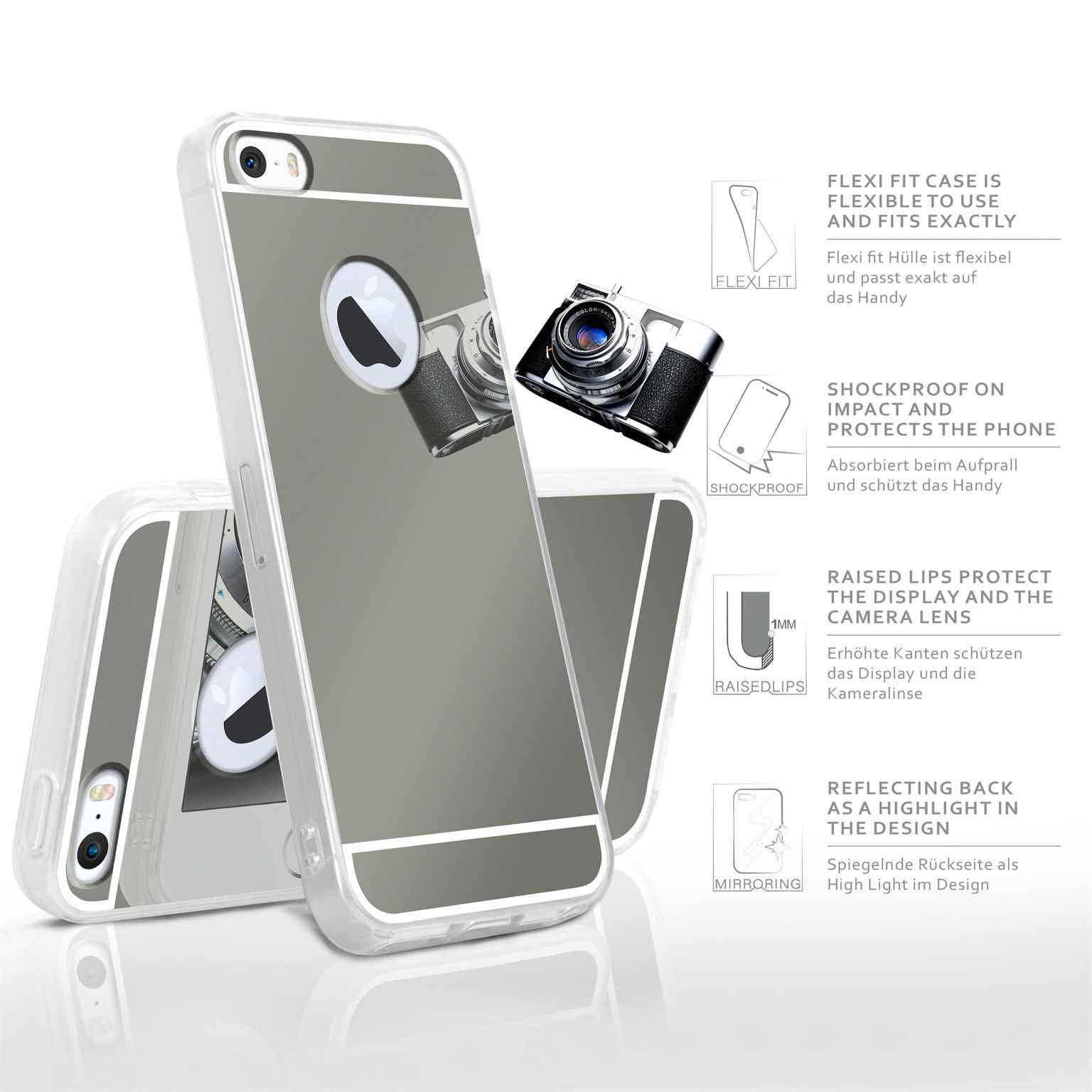moex Mirror Case iPhone 5 Spiegelhülle – Weiteres Produktbild 2 moex Mirror Case iPhone 5 Spiegelhülle – Weiteres Produktbild 2