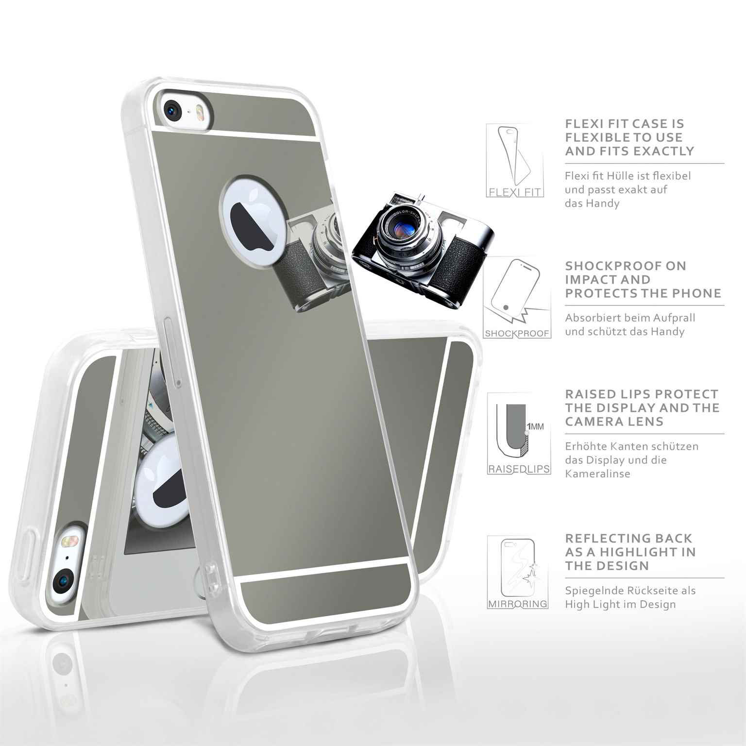 moex Mirror Case iPhone 5s Spiegelhülle – Weiteres Produktbild 2 moex Mirror Case iPhone 5s Spiegelhülle – Weiteres Produktbild 2