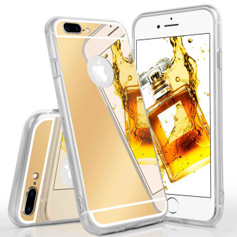 moex moex Mirror Case iPhone 8 Plus Spiegelhülle – Gold
