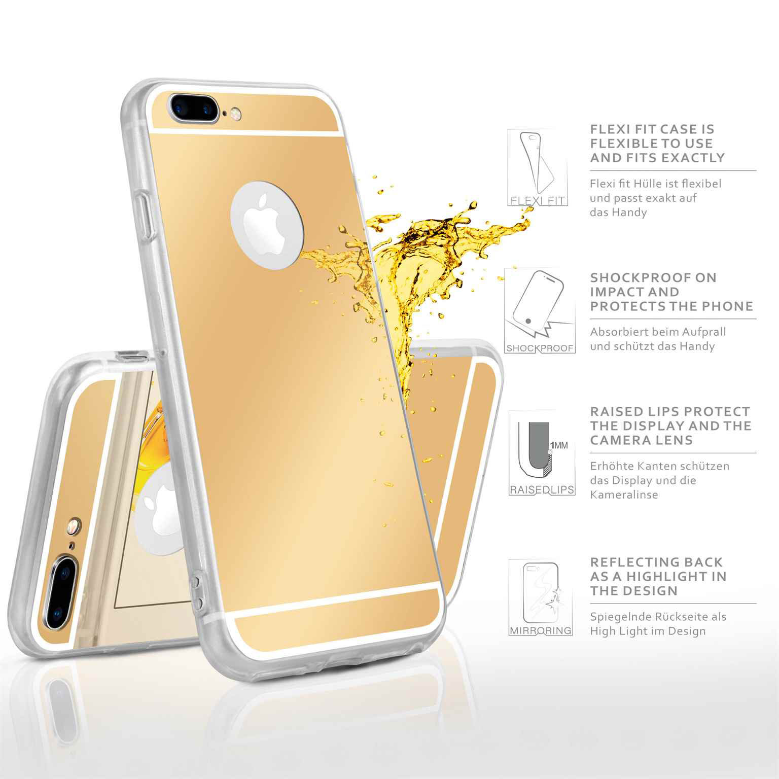 moex Mirror Case iPhone 8 Plus Spiegelhülle – Weiteres Produktbild 2