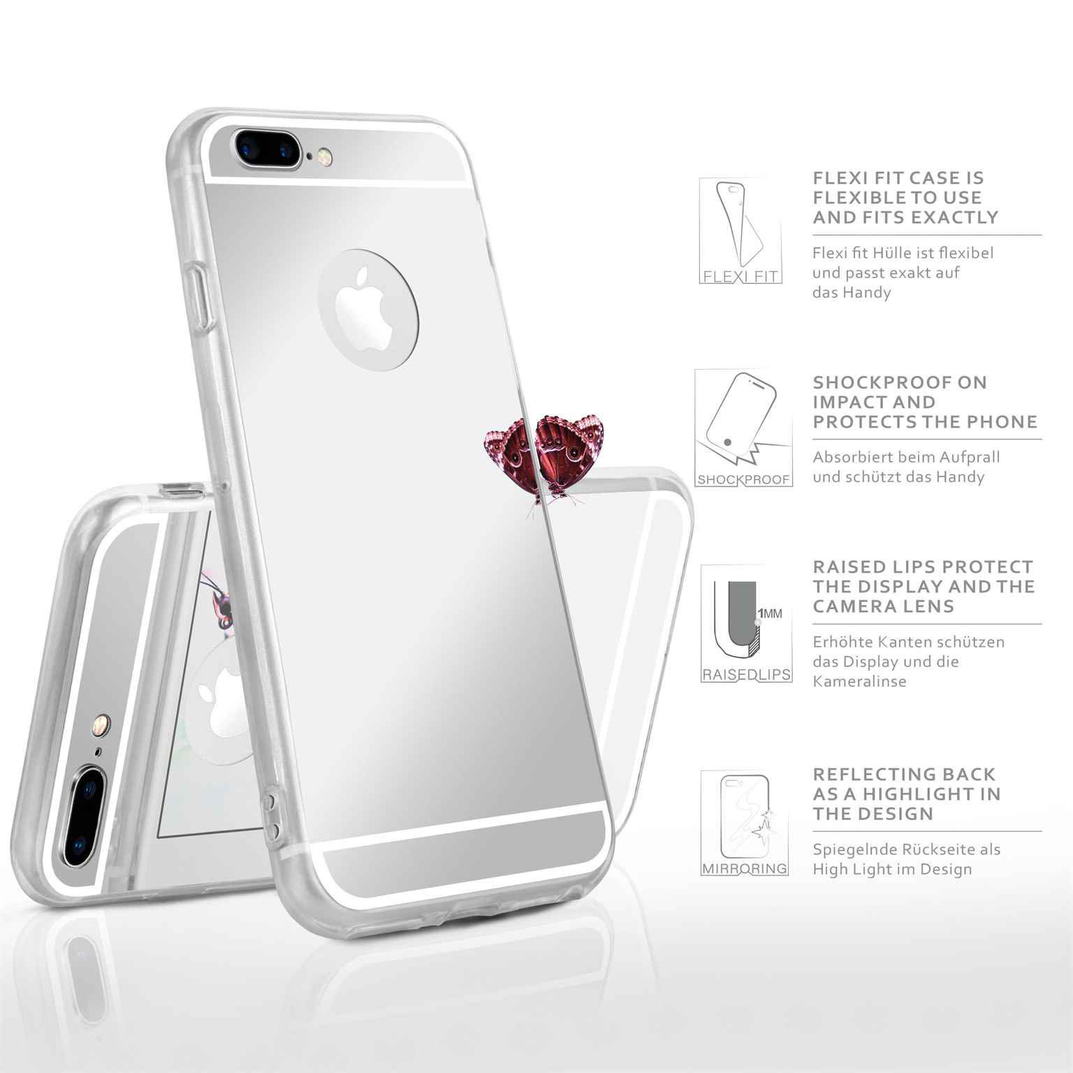 moex Mirror Case iPhone 8 Plus Spiegelhülle – Weiteres Produktbild 2 moex Mirror Case iPhone 8 Plus Spiegelhülle – Weiteres Produktbild 2