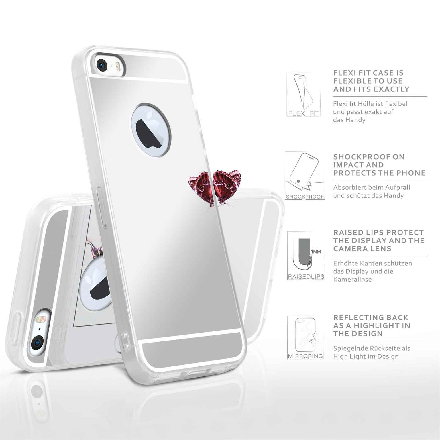 moex Mirror Case iPhone SE (2016) Spiegelhülle – Weiteres Produktbild 2 moex Mirror Case iPhone SE (2016) Spiegelhülle – Weiteres Produktbild 2