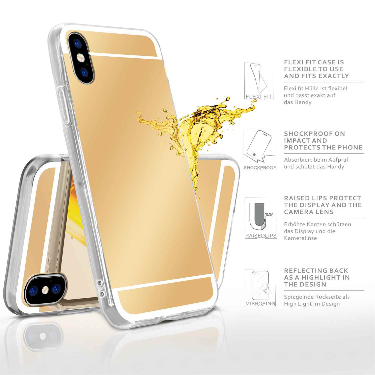 moex Mirror Case iPhone X Spiegelhülle – Weiteres Produktbild 2 moex Mirror Case iPhone X Spiegelhülle – Weiteres Produktbild 2