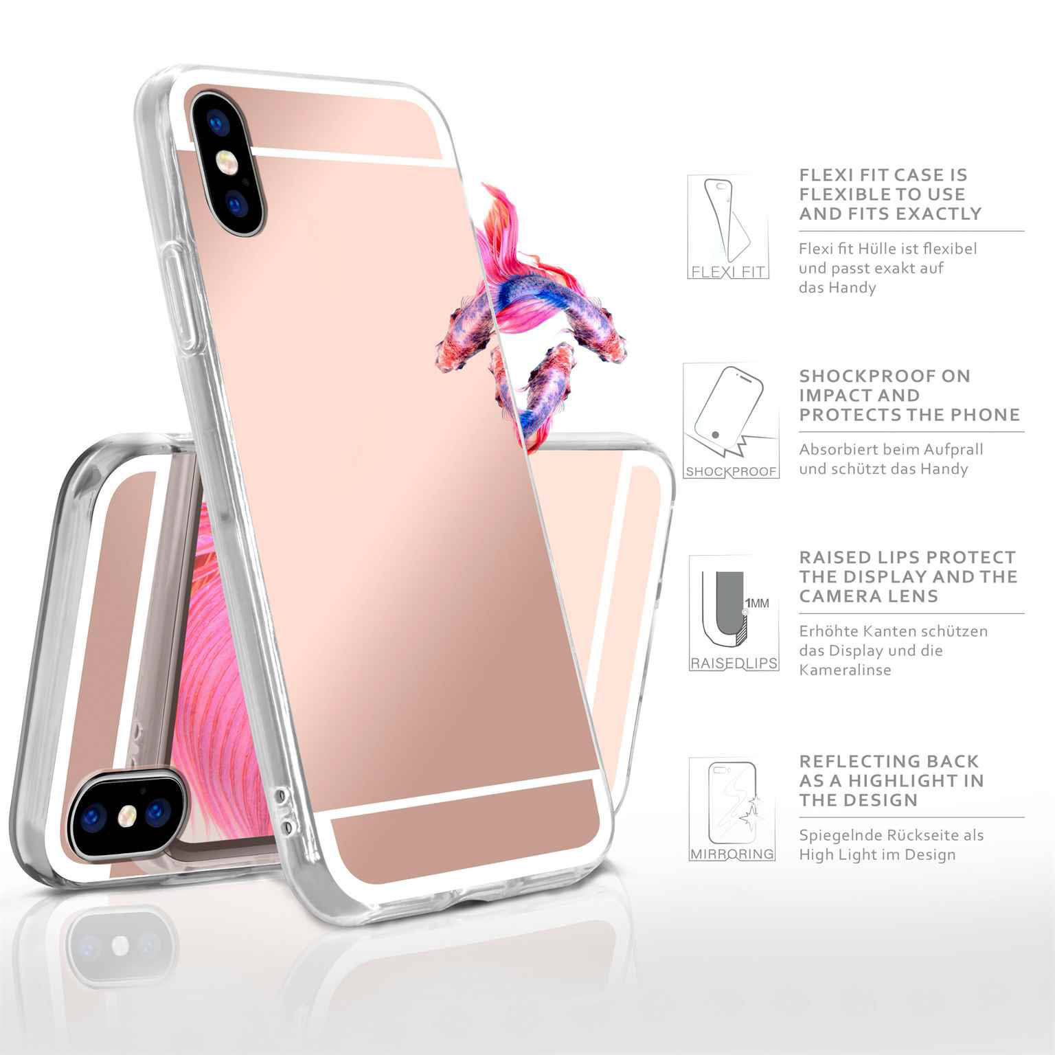 moex Mirror Case iPhone X Spiegelhülle – Weiteres Produktbild 2 moex Mirror Case iPhone X Spiegelhülle – Weiteres Produktbild 2