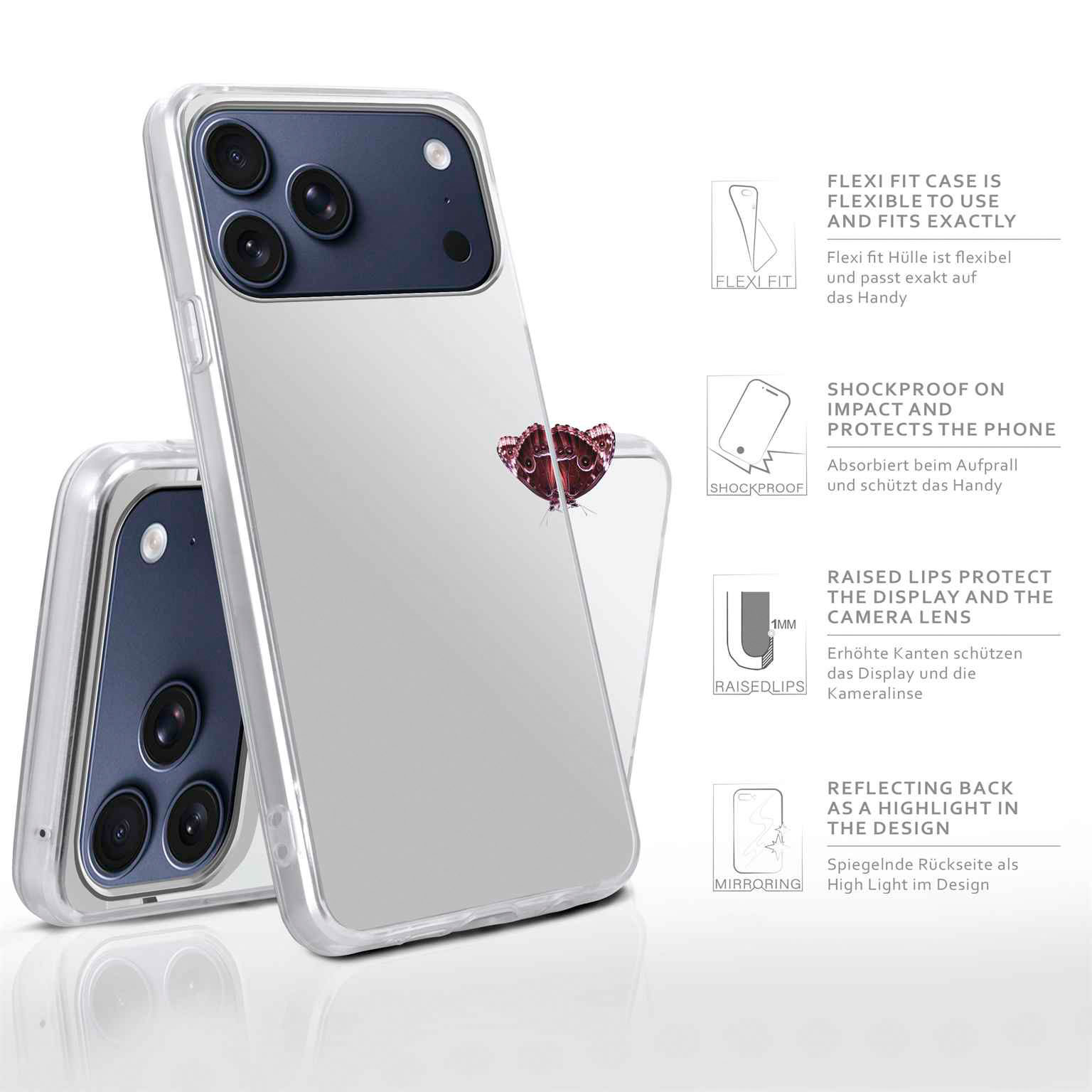 moex Mirror Case iPhone 17 Pro Spiegelhülle – Weiteres Produktbild 2 moex Mirror Case iPhone 17 Pro Spiegelhülle – Weiteres Produktbild 2