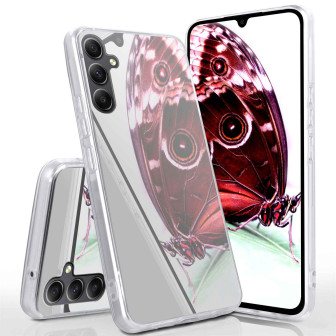 moex Mirror Case Samsung Galaxy A34 5G Spiegelhülle – Silber
