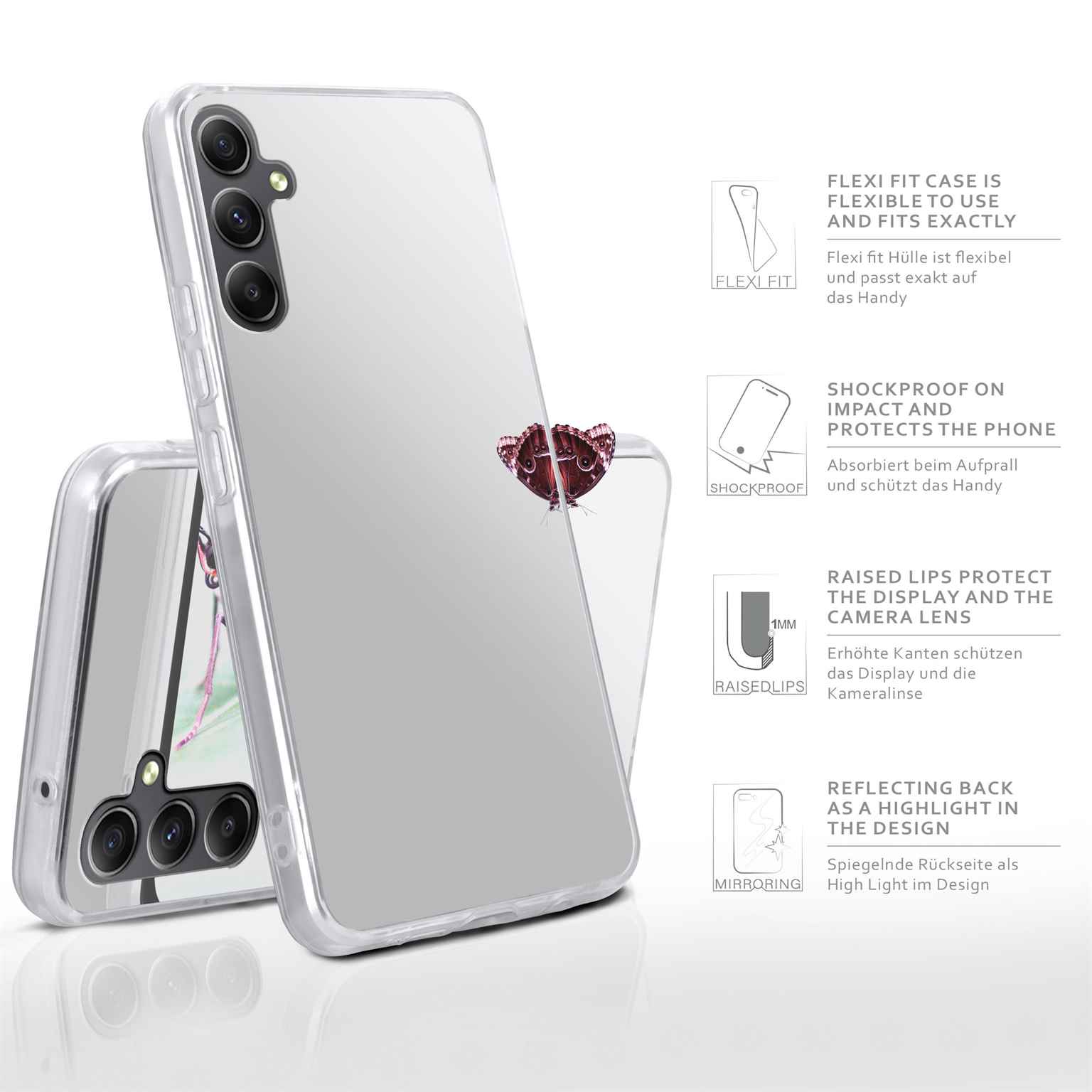 moex Mirror Case Samsung Galaxy A34 5G Spiegelhülle – Weiteres Produktbild 2 moex Mirror Case Samsung Galaxy A34 5G Spiegelhülle – Weiteres Produktbild 2