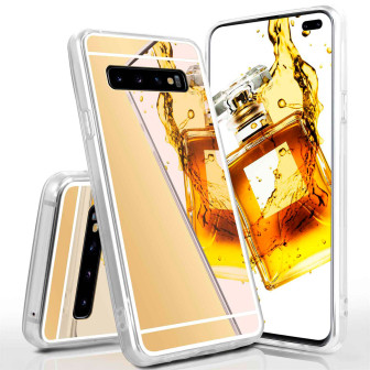 moex Mirror Case Samsung Galaxy S10 Plus Spiegelhülle – Gold moex Mirror Case Samsung Galaxy S10 Plus Spiegelhülle – Gold