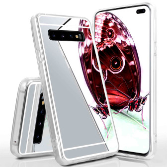 moex Mirror Case Samsung Galaxy S10 Plus Spiegelhülle – Silber moex Mirror Case Samsung Galaxy S10 Plus Spiegelhülle – Silber