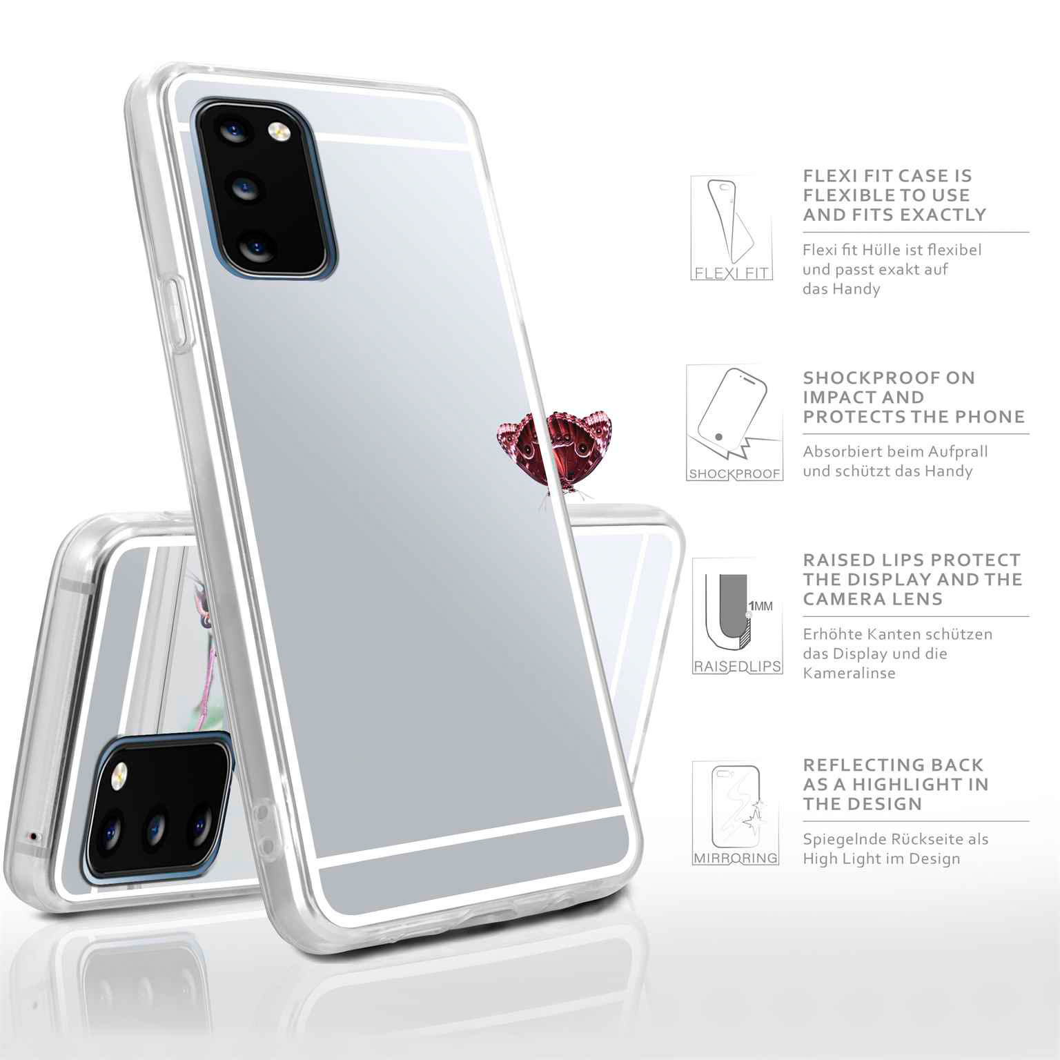 moex Mirror Case Samsung Galaxy S20 5G Spiegelhülle – Weiteres Produktbild 2