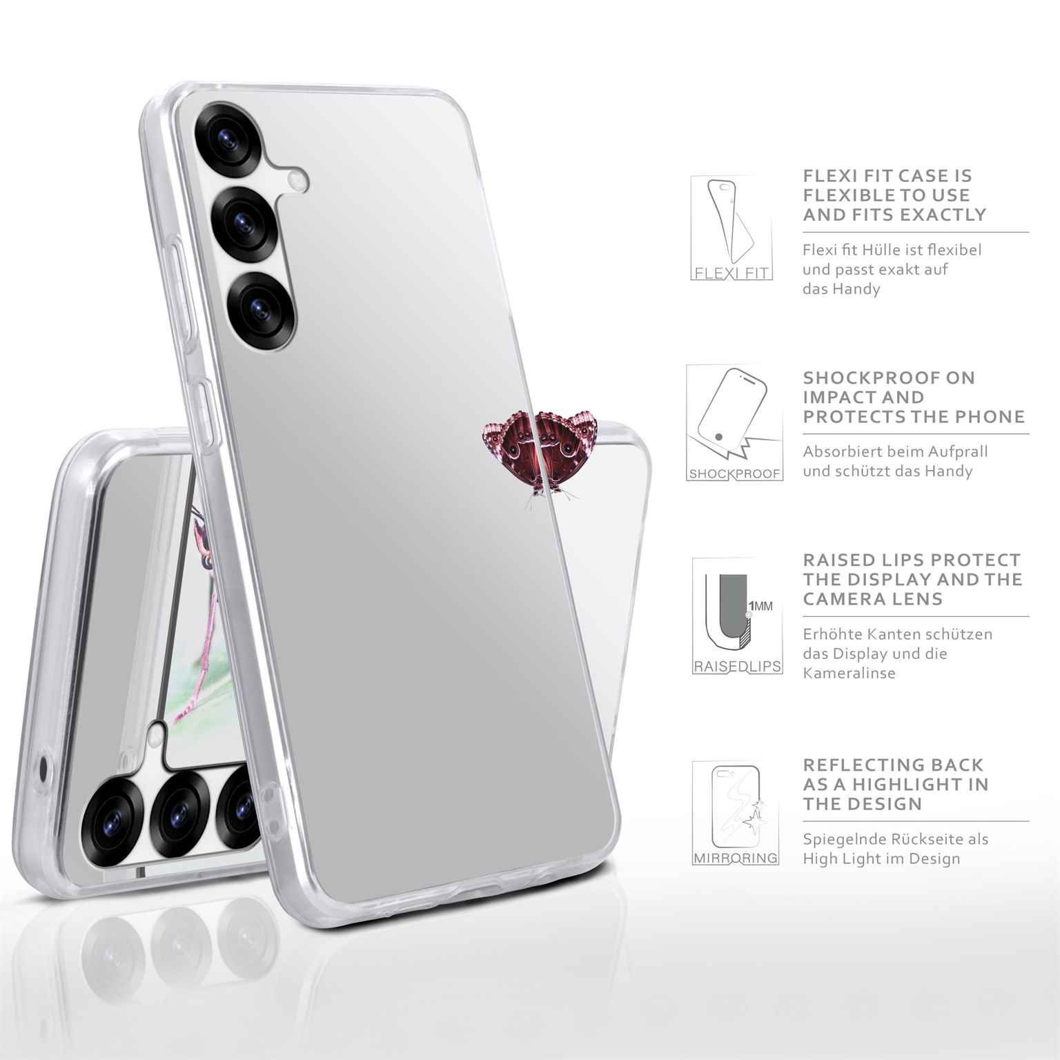 moex Mirror Case Samsung Galaxy S25 Spiegelhülle – Weiteres Produktbild 2 moex Mirror Case Samsung Galaxy S25 Spiegelhülle – Weiteres Produktbild 2