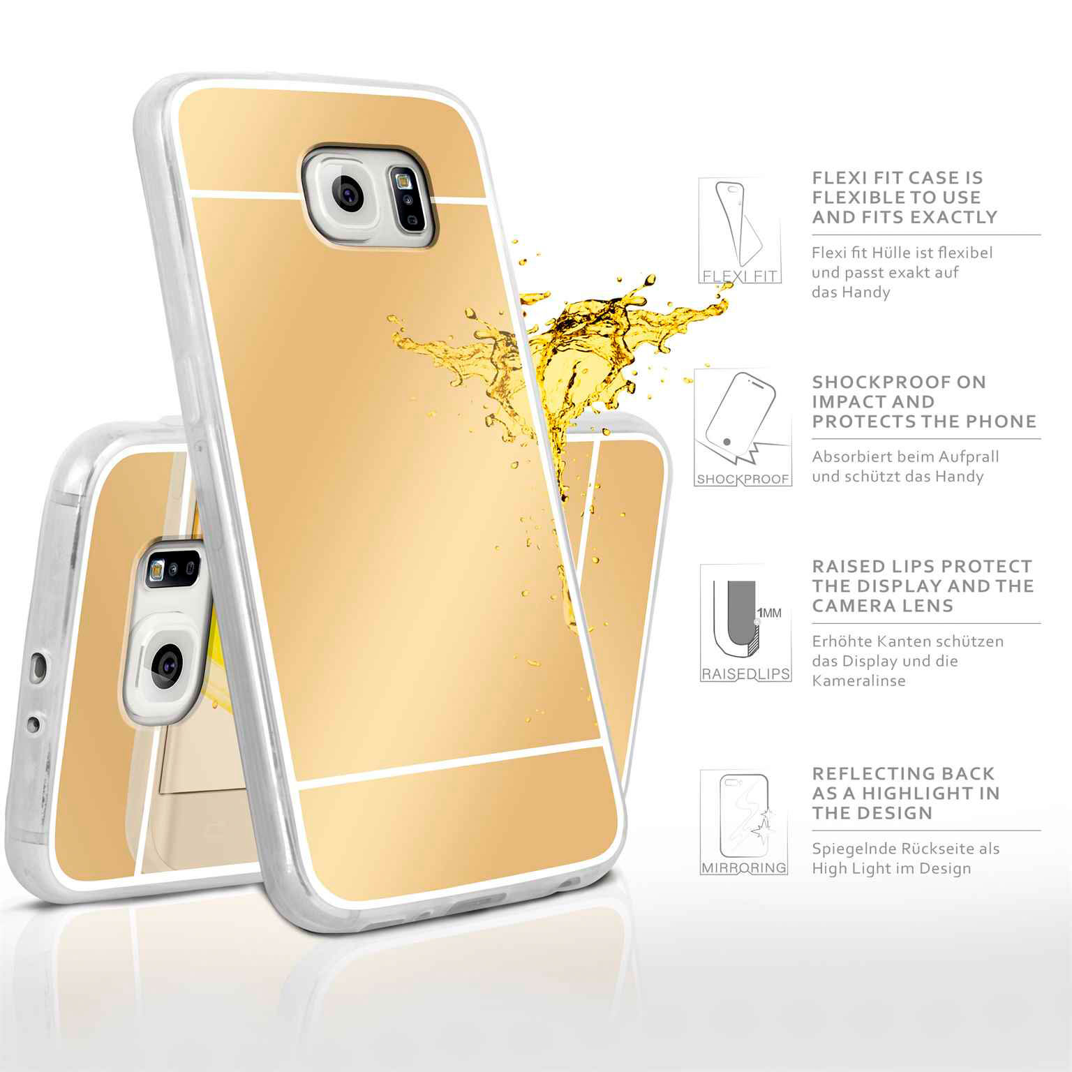 moex Mirror Case Samsung Galaxy S6 Edge Spiegelhülle – Weiteres Produktbild 2