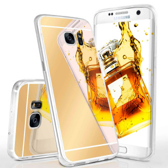 moex moex Mirror Case Samsung Galaxy S7 Edge Spiegelhülle – Gold