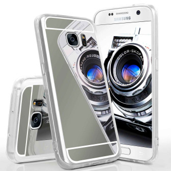 moex Mirror Case Samsung Galaxy S7 Spiegelhülle – Platin-Schwarz moex Mirror Case Samsung Galaxy S7 Spiegelhülle – Platin-Schwarz