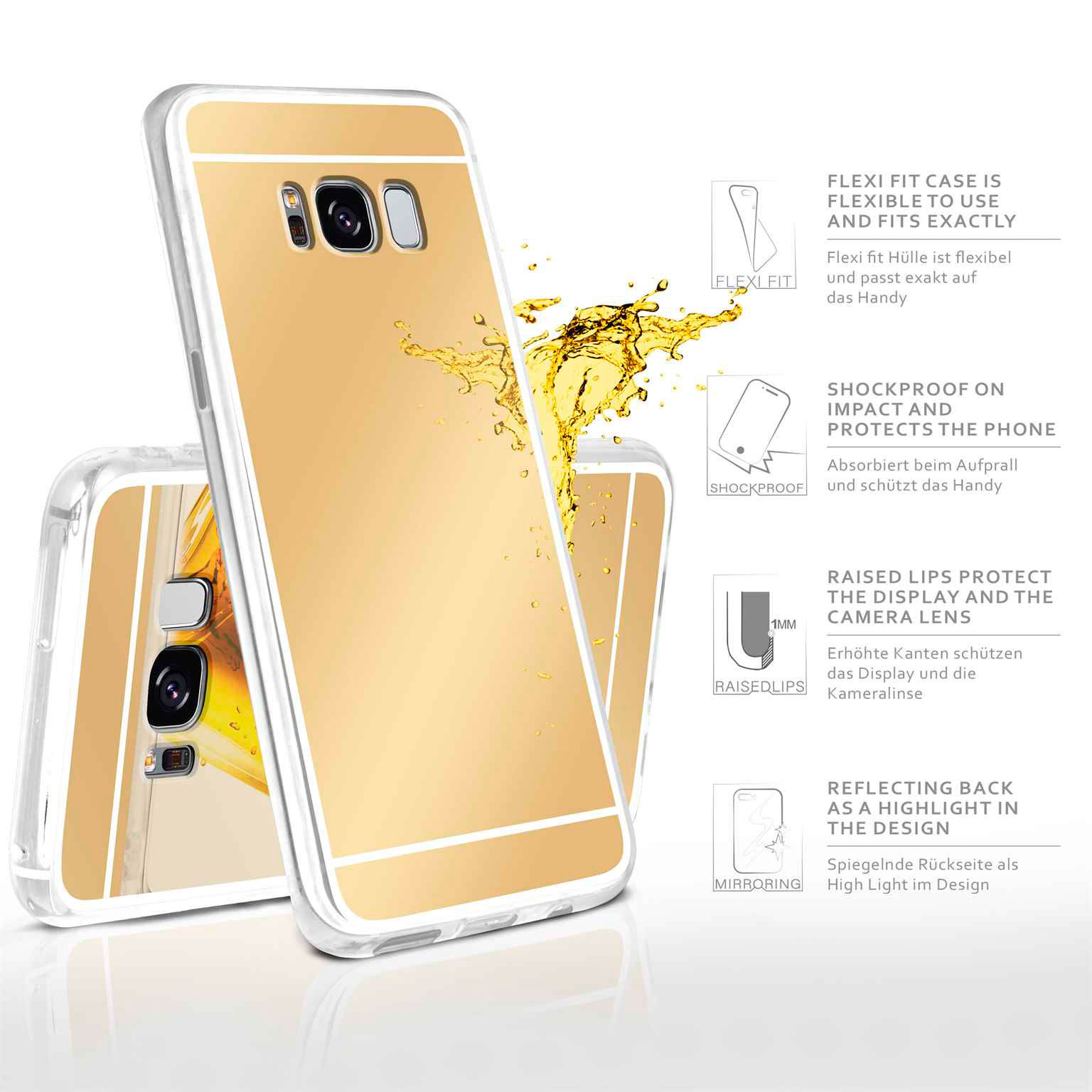 moex Mirror Case Samsung Galaxy S8 Plus Spiegelhülle – Weiteres Produktbild 2 moex Mirror Case Samsung Galaxy S8 Plus Spiegelhülle – Weiteres Produktbild 2