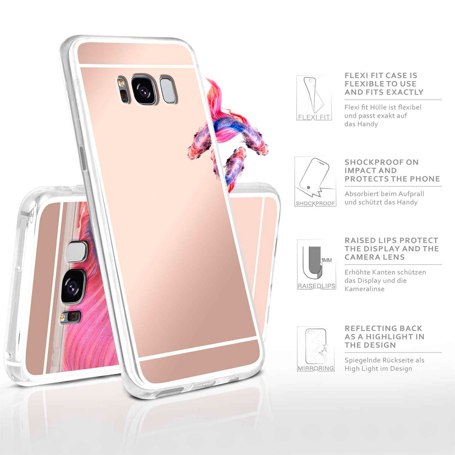 moex Mirror Case Samsung Galaxy S8 Plus Spiegelhülle – Weiteres Produktbild 1