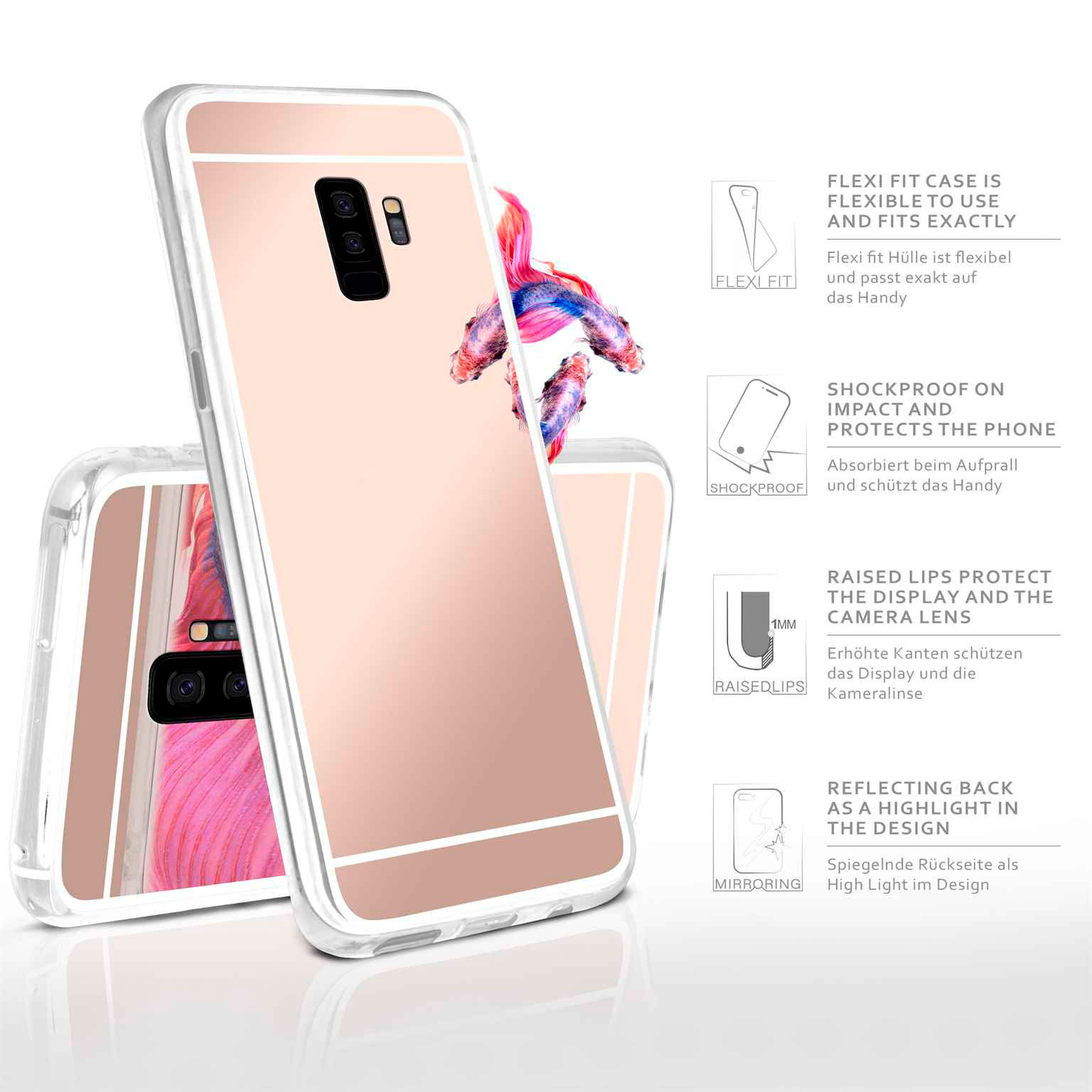 moex Mirror Case Samsung Galaxy S9 Plus Spiegelhülle – Weiteres Produktbild 2 moex Mirror Case Samsung Galaxy S9 Plus Spiegelhülle – Weiteres Produktbild 2