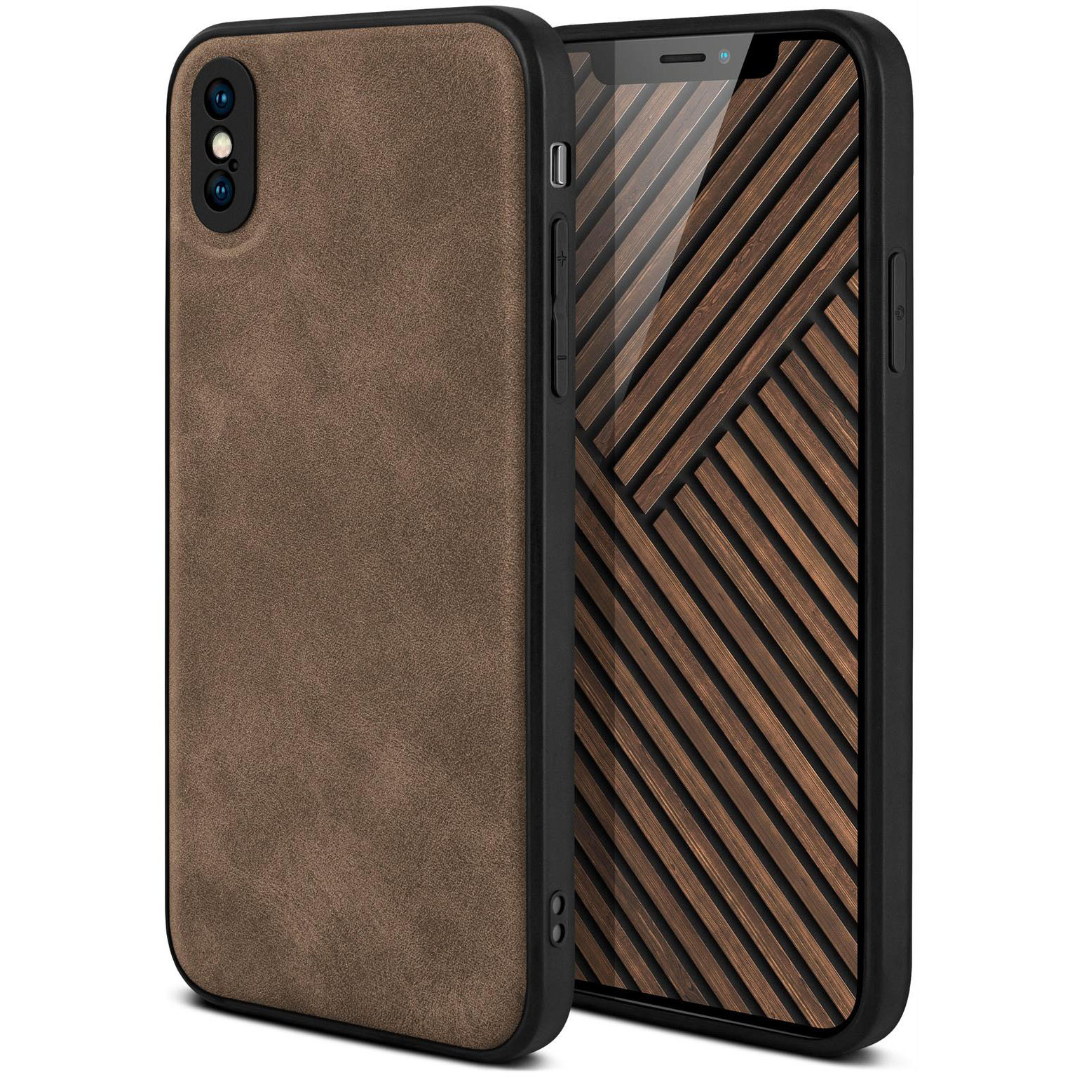 ONEFLOW Pali Case iPhone XS Case Leder Optik – Taupe