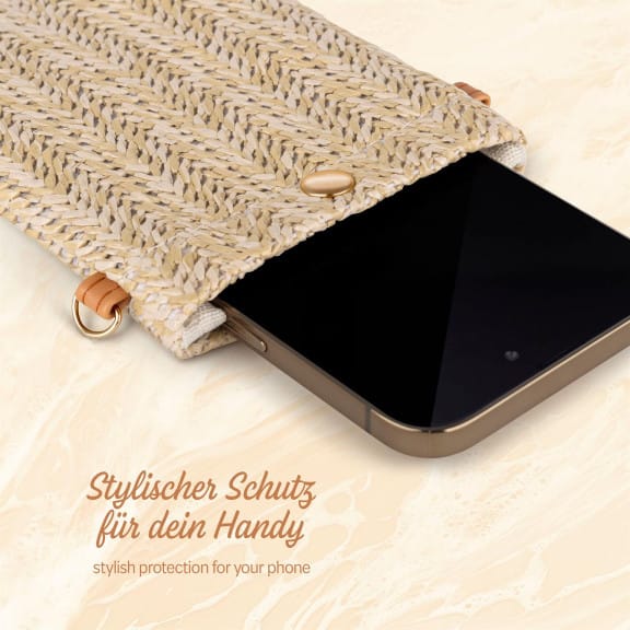 moex Handytasche zum Umhängen minimalistischer Stroh Look – Palm Pouch – Weiteres Produktbild 3 moex Handytasche zum Umhängen minimalistischer Stroh Look – Palm Pouch – Weiteres Produktbild 3