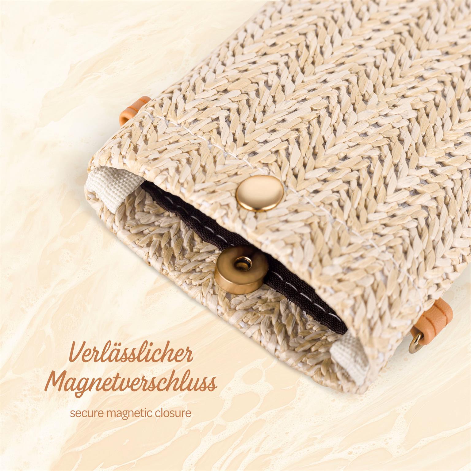 moex Handytasche zum Umhängen minimalistischer Stroh Look – Palm Pouch – Weiteres Produktbild 7