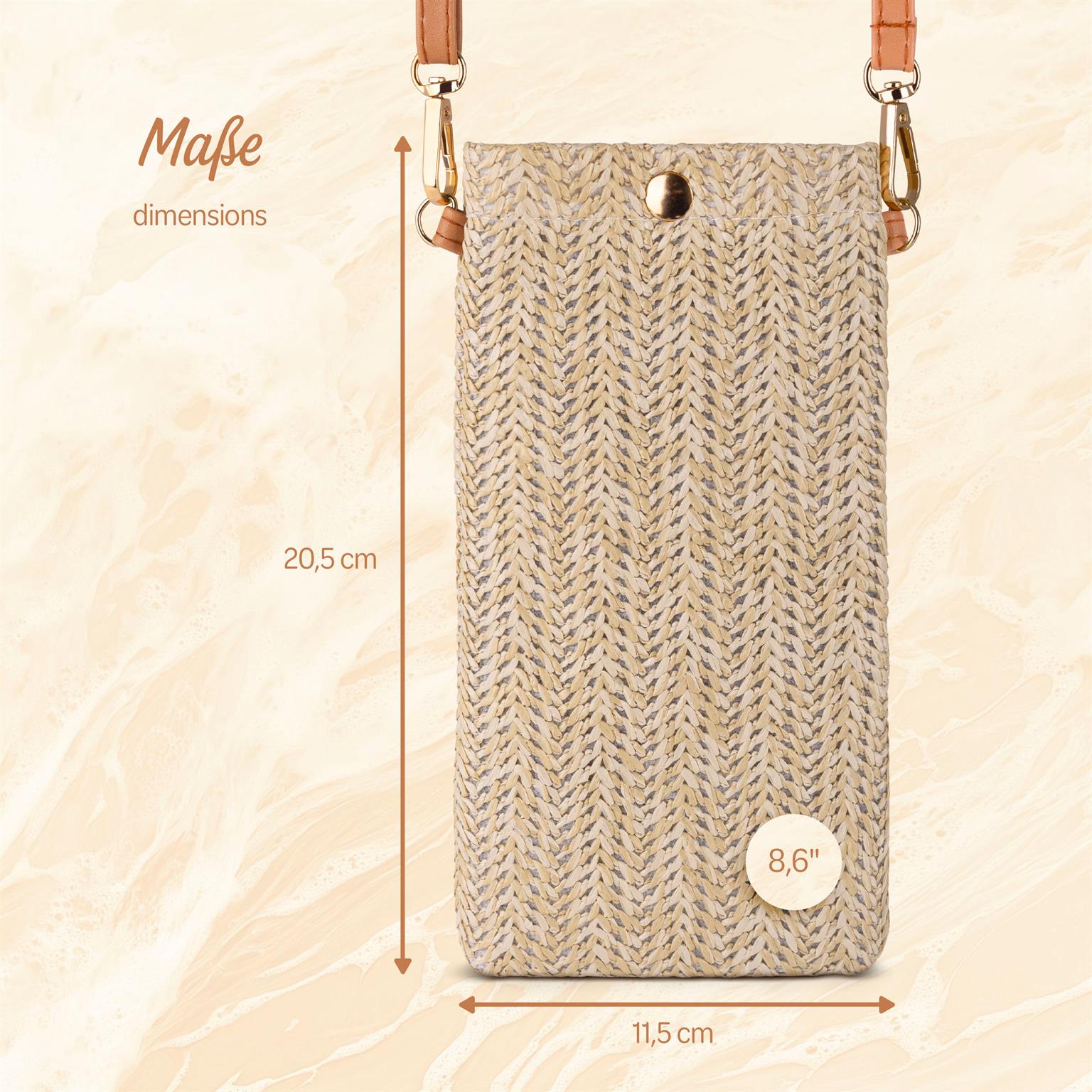 moex Handytasche zum Umhängen minimalistischer Stroh Look – Palm Pouch – Weiteres Produktbild 8