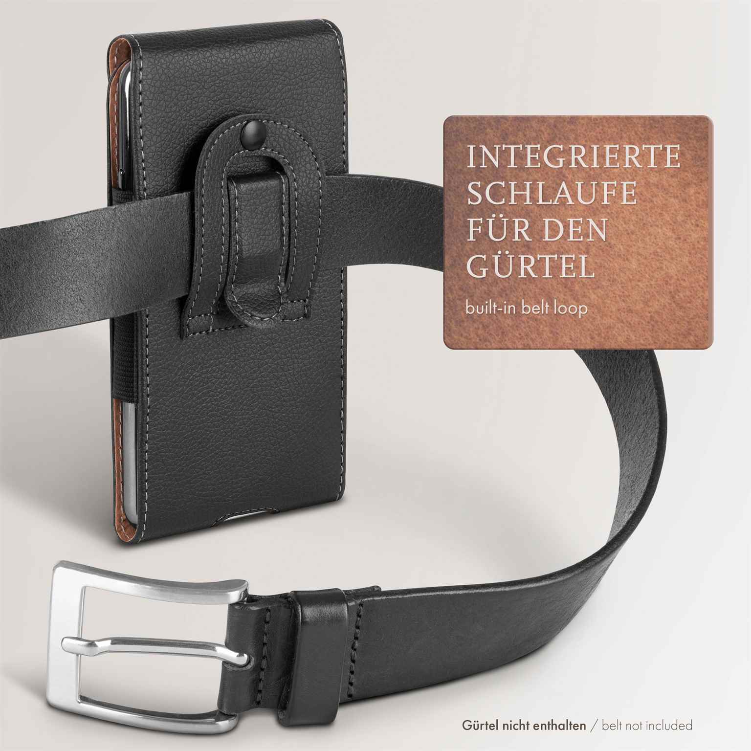 moex Plug Case HTC Desire 22 Pro Handy Gürteltasche Leder Optik – Weiteres Produktbild 4