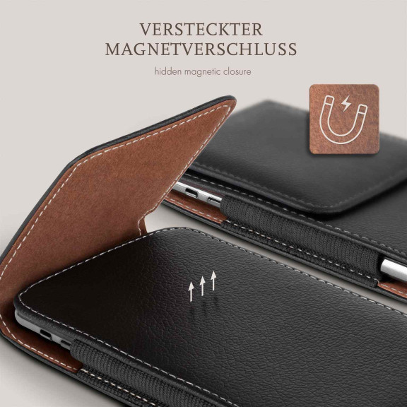 moex Plug Case Motorola Moto G7 Power Handy Gürteltasche Leder Optik – Weiteres Produktbild 4