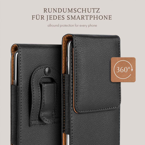 moex Plug Case für Gigaset GS5 Lite – Handy Gürteltasche aus PU Leder mit Magnetverschluss – Weiteres Produktbild 6