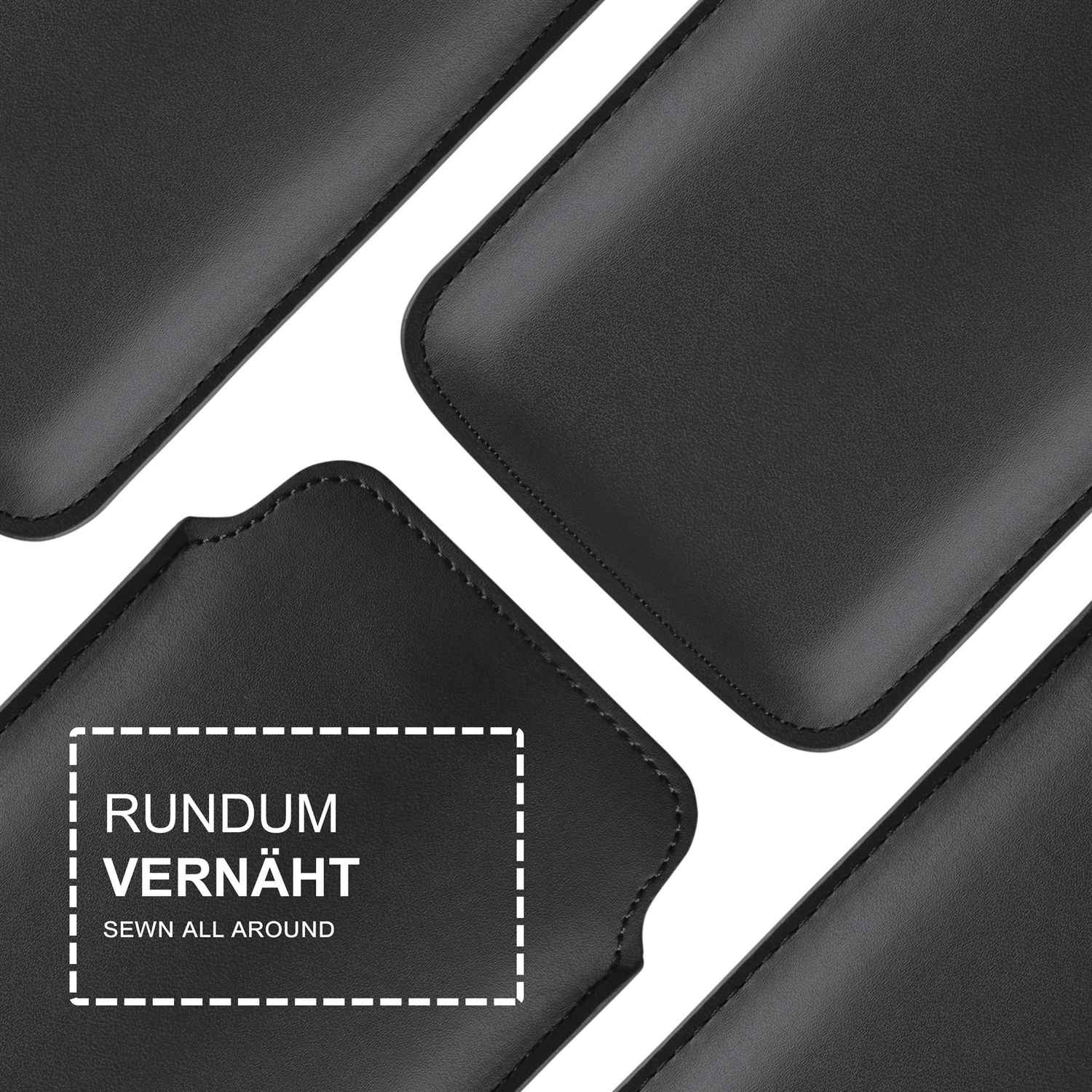 moex Pull Case iPhone 12 Pro Einsteckhülle Leder Optik – Weiteres Produktbild 3