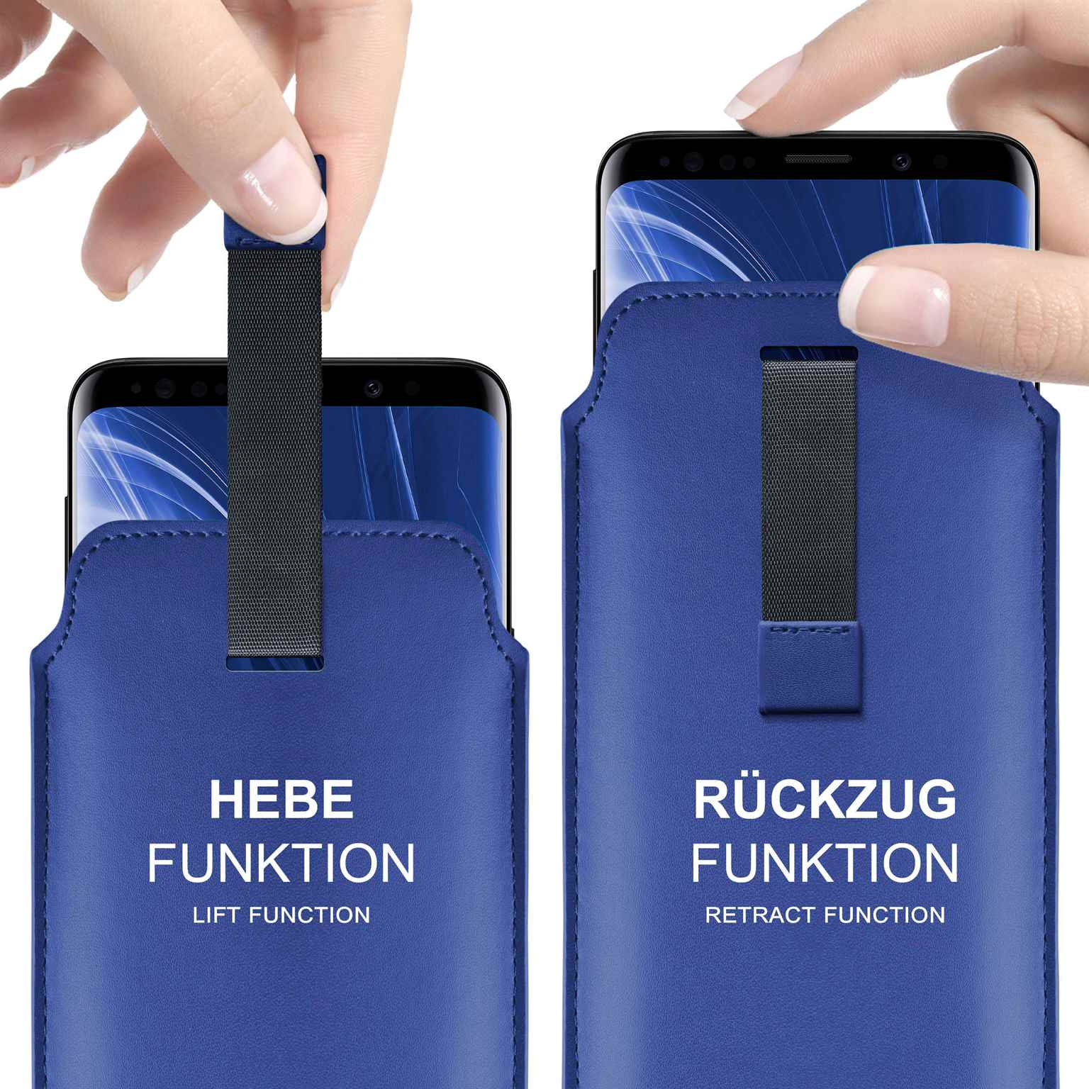 moex Pull Case iPhone 16 Einsteckhülle Leder Optik – Weiteres Produktbild 1