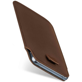 moex Pull Case iPhone 7 Plus Einsteckhülle Leder Optik – Oxide-Brown