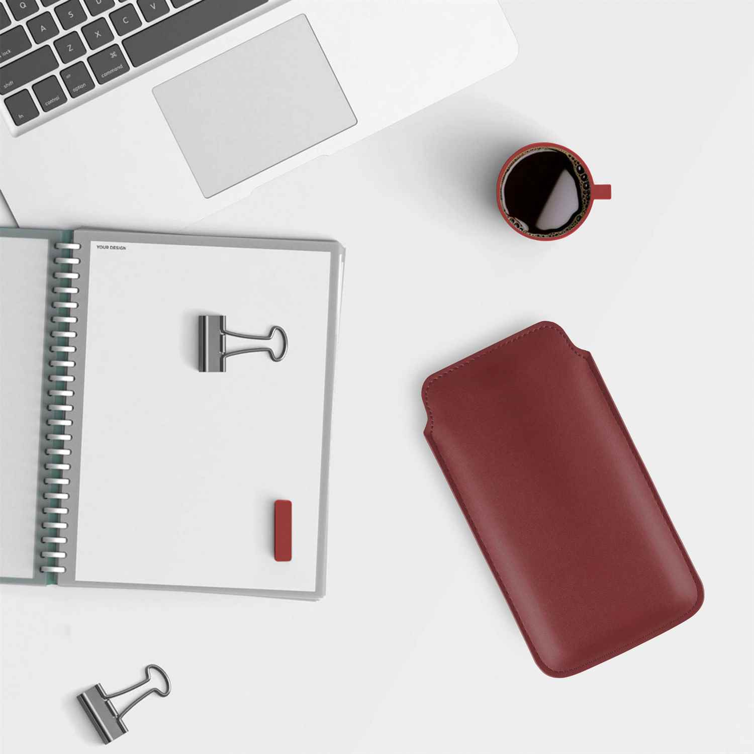 moex Pull Case iPhone X Einsteckhülle Leder Optik – Weiteres Produktbild 5