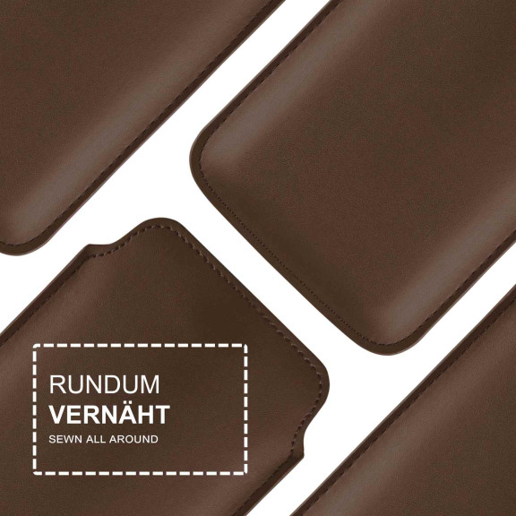 moex Pull Case iPhone XR Einsteckhülle Leder Optik – Weiteres Produktbild 3