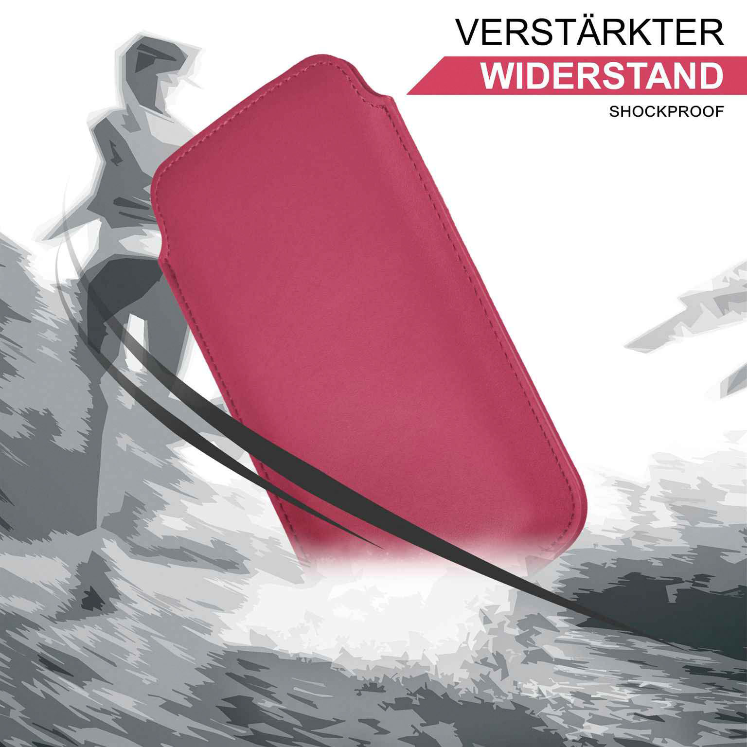 moex Pull Case Doro 8100 Einsteckhülle Leder Optik – Weiteres Produktbild 5