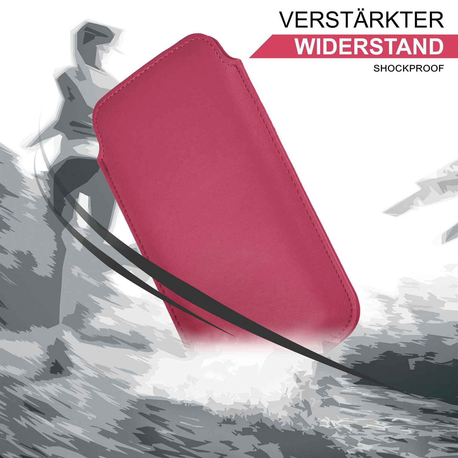 moex Pull Case Doro 8100 Plus Einsteckhülle Leder Optik – Weiteres Produktbild 5