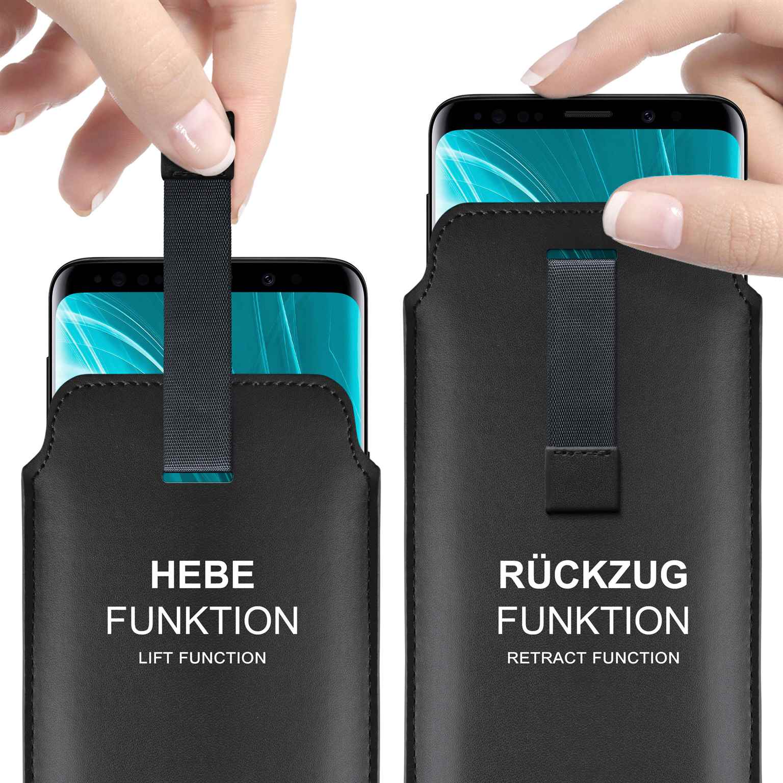 moex Pull Case Google Pixel 8 Einsteckhülle Leder Optik – Weiteres Produktbild 1