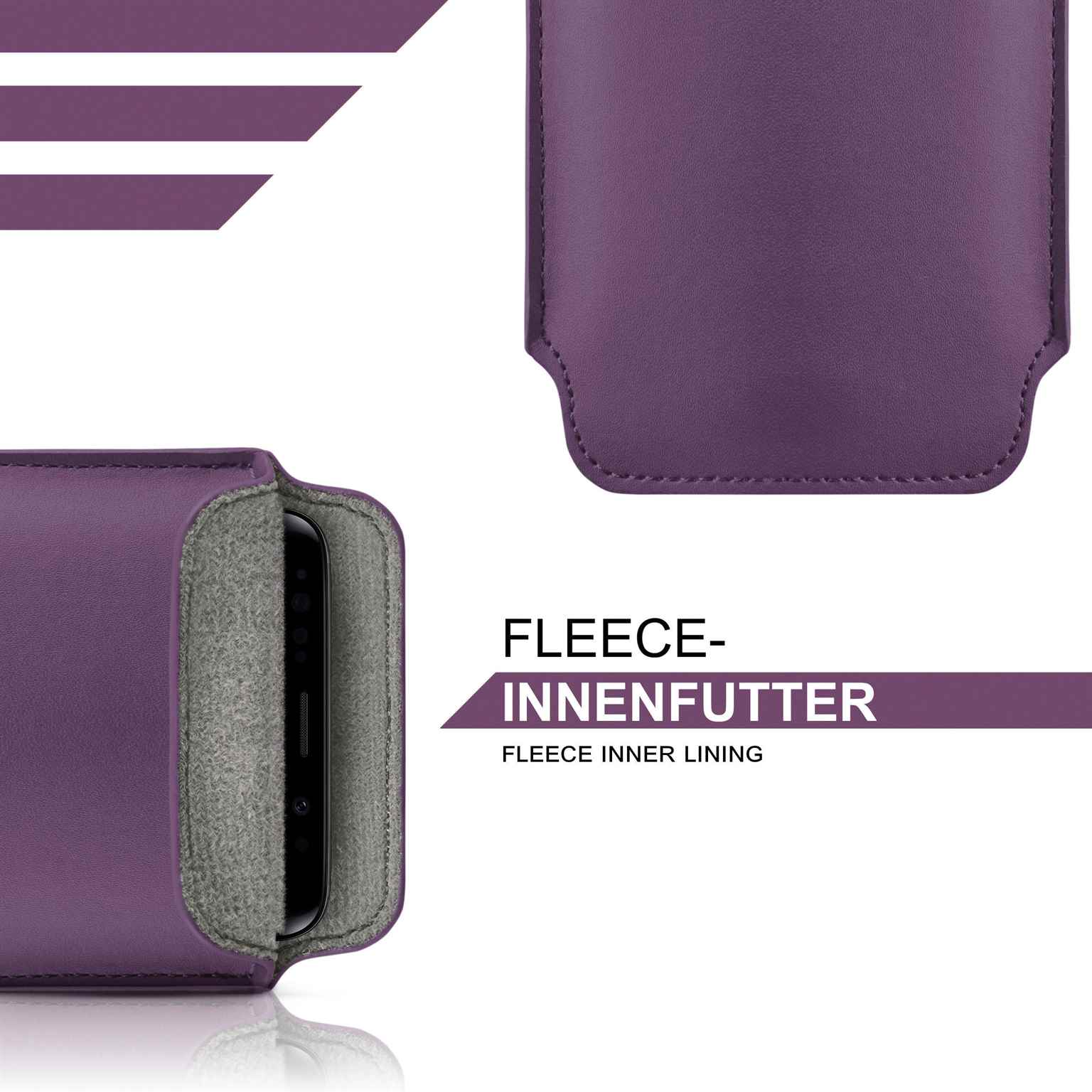 moex Pull Case Huawei P20 Einsteckhülle Leder Optik – Weiteres Produktbild 1