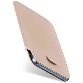 moex Pull Case Oppo Reno15 FS 5G Einsteckhülle Leder Optik – Taupe