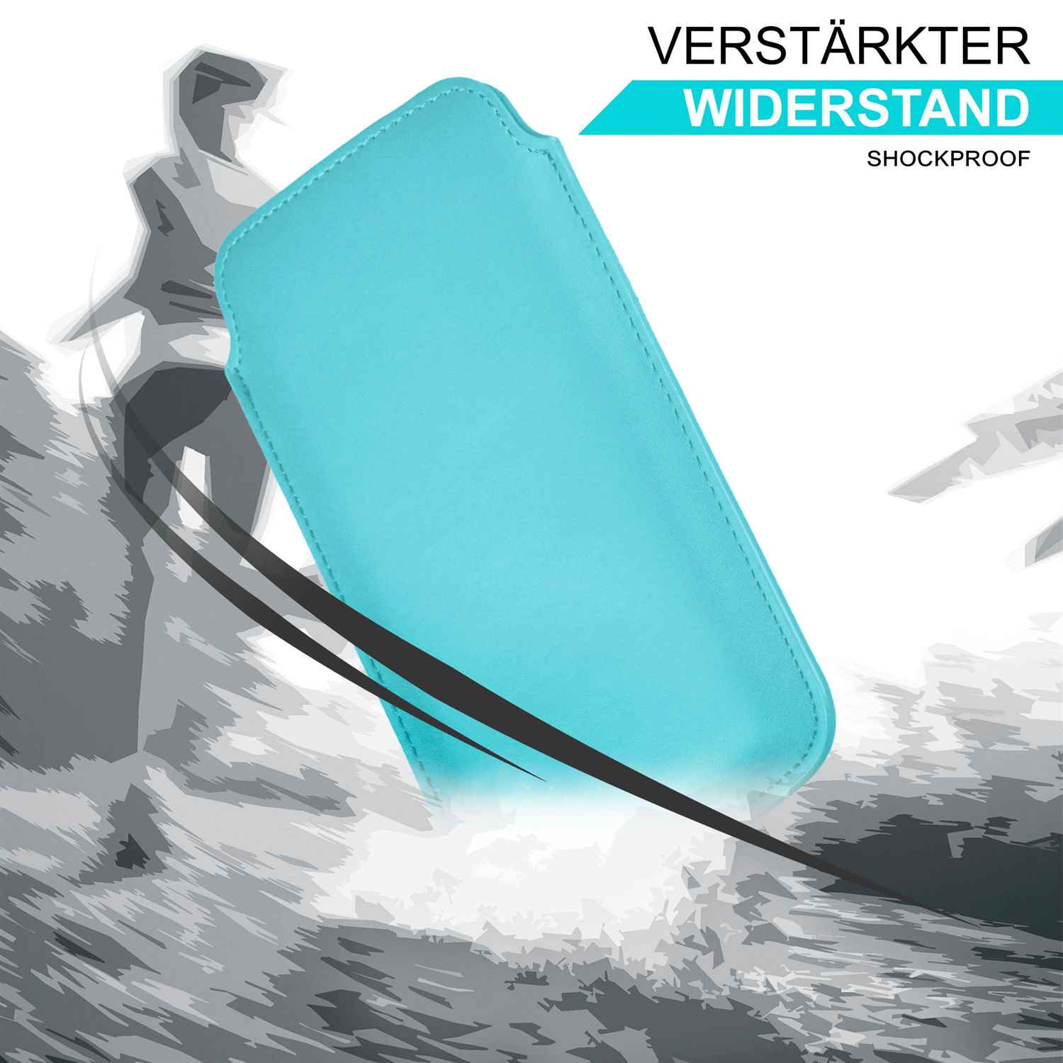 moex Pull Case Samsung Galaxy Xcover 4s Einsteckhülle Leder Optik – Weiteres Produktbild 3