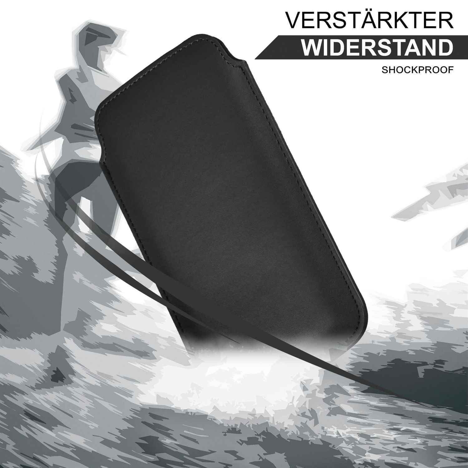 moex Pull Case Volla Phone Einsteckhülle Leder Optik – Weiteres Produktbild 3