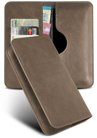 moex moex Purse Case iPhone 15 Pro Handytasche mit Geldbörse – Oliv