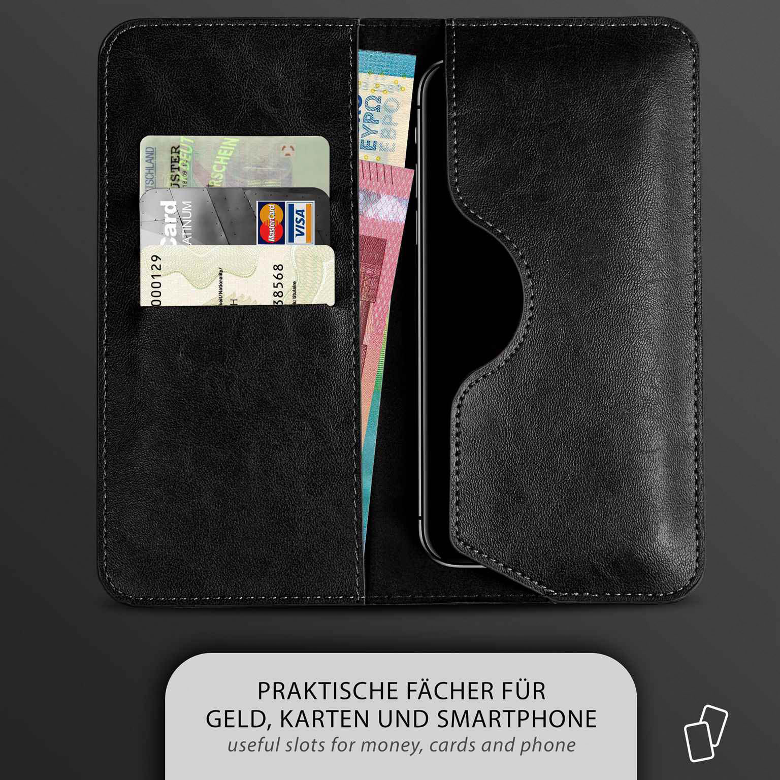 moex Purse Case Huawei Mate 50 Pro Handytasche mit Geldbörse – Weiteres Produktbild 1