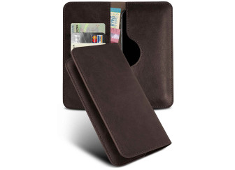 moex moex Purse Case Samsung Galaxy A15 5G Handytasche mit Geldbörse – Dunkelbraun