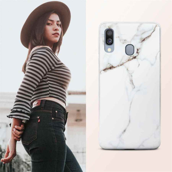 ONEFLOW Sense Case Samsung Galaxy A20e Marmor Optik – Weiteres Produktbild 4