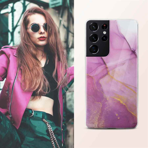 ONEFLOW Sense Case Samsung Galaxy S21 Ultra Marmor Optik – Weiteres Produktbild 4