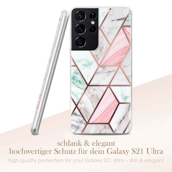 ONEFLOW Sense Case Samsung Galaxy S21 Ultra Marmor Optik – Weiteres Produktbild 2