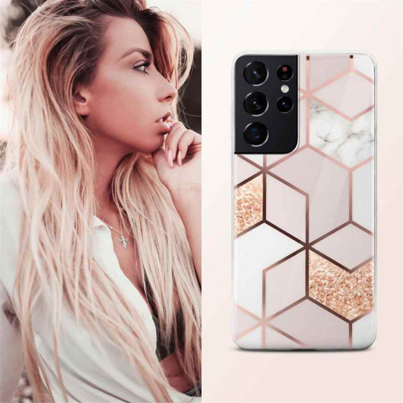 ONEFLOW Sense Case Samsung Galaxy S21 Ultra Marmor Optik – Weiteres Produktbild 4 ONEFLOW Sense Case Samsung Galaxy S21 Ultra Marmor Optik – Weiteres Produktbild 4